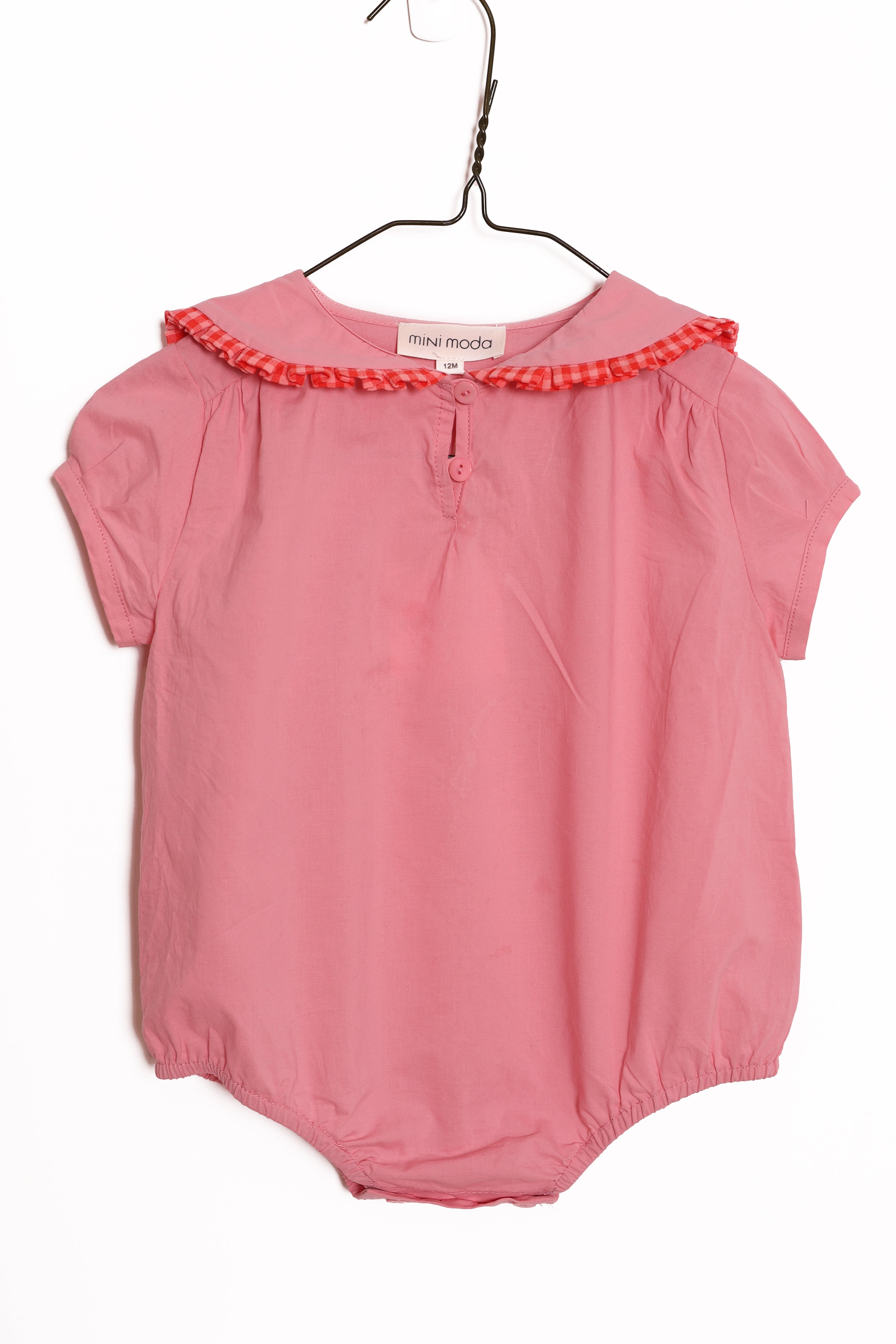 Rosette Baby romper Carnation Pink