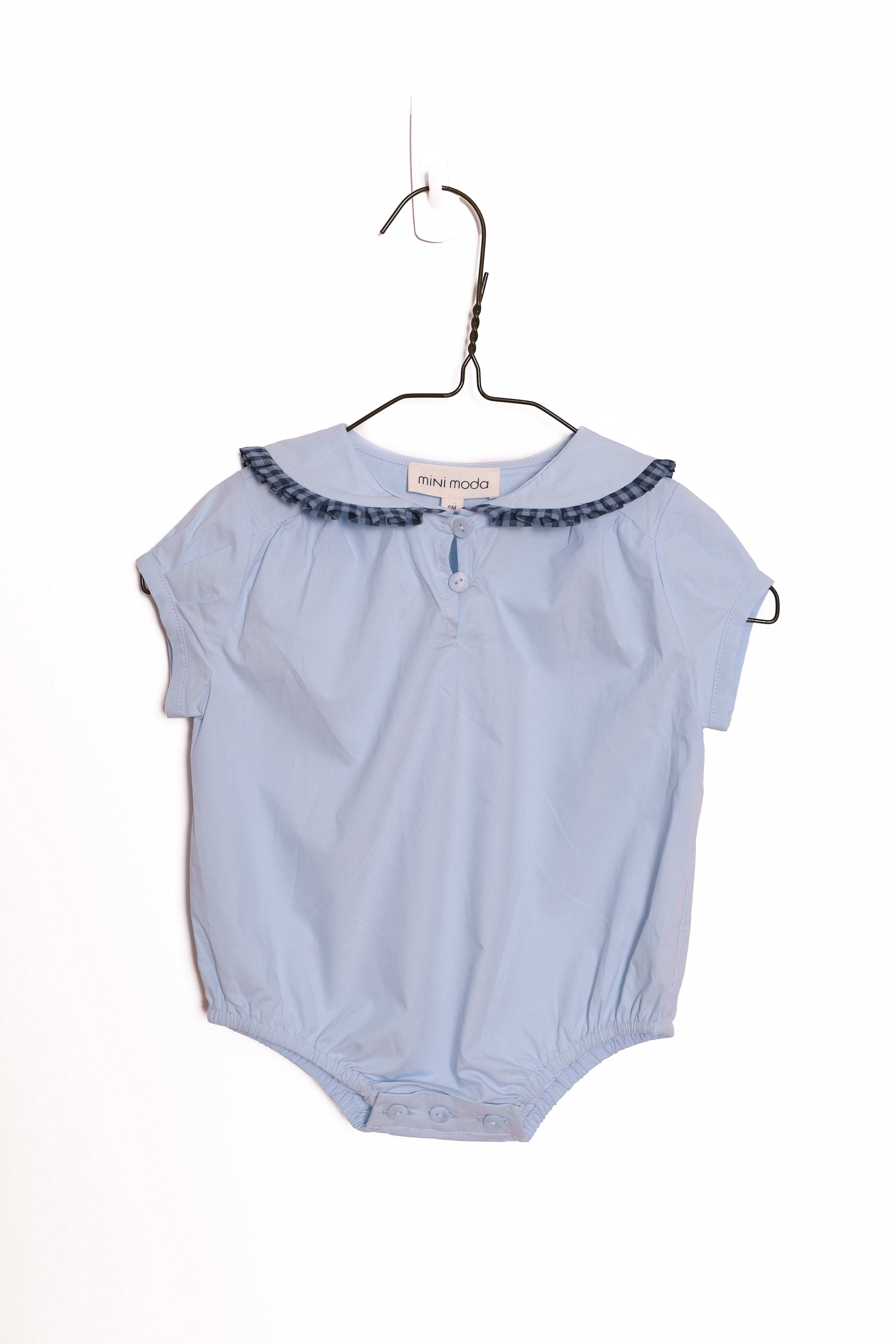 Rosette Baby romper Soft Blue