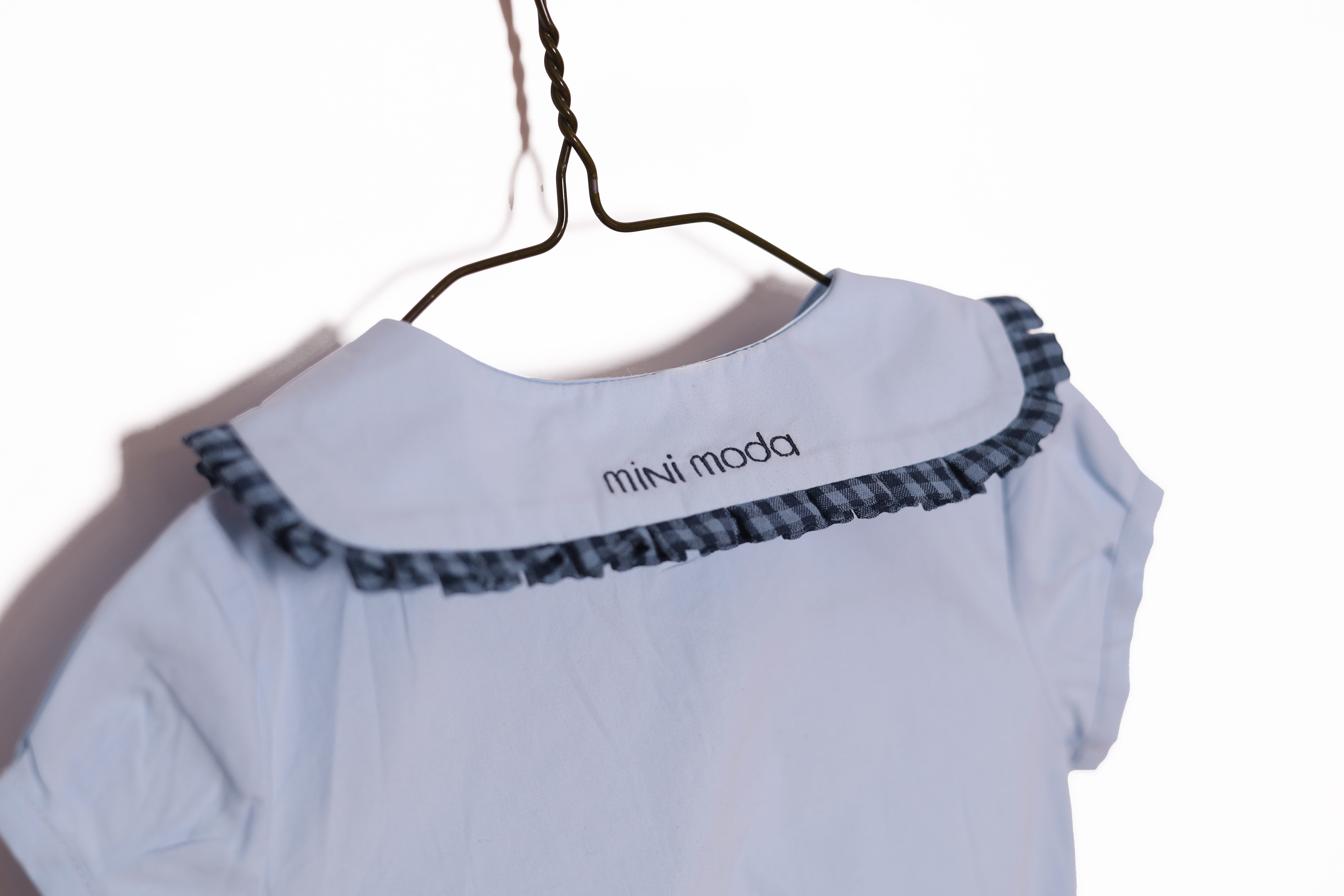 Rosette Baby romper Soft Blue