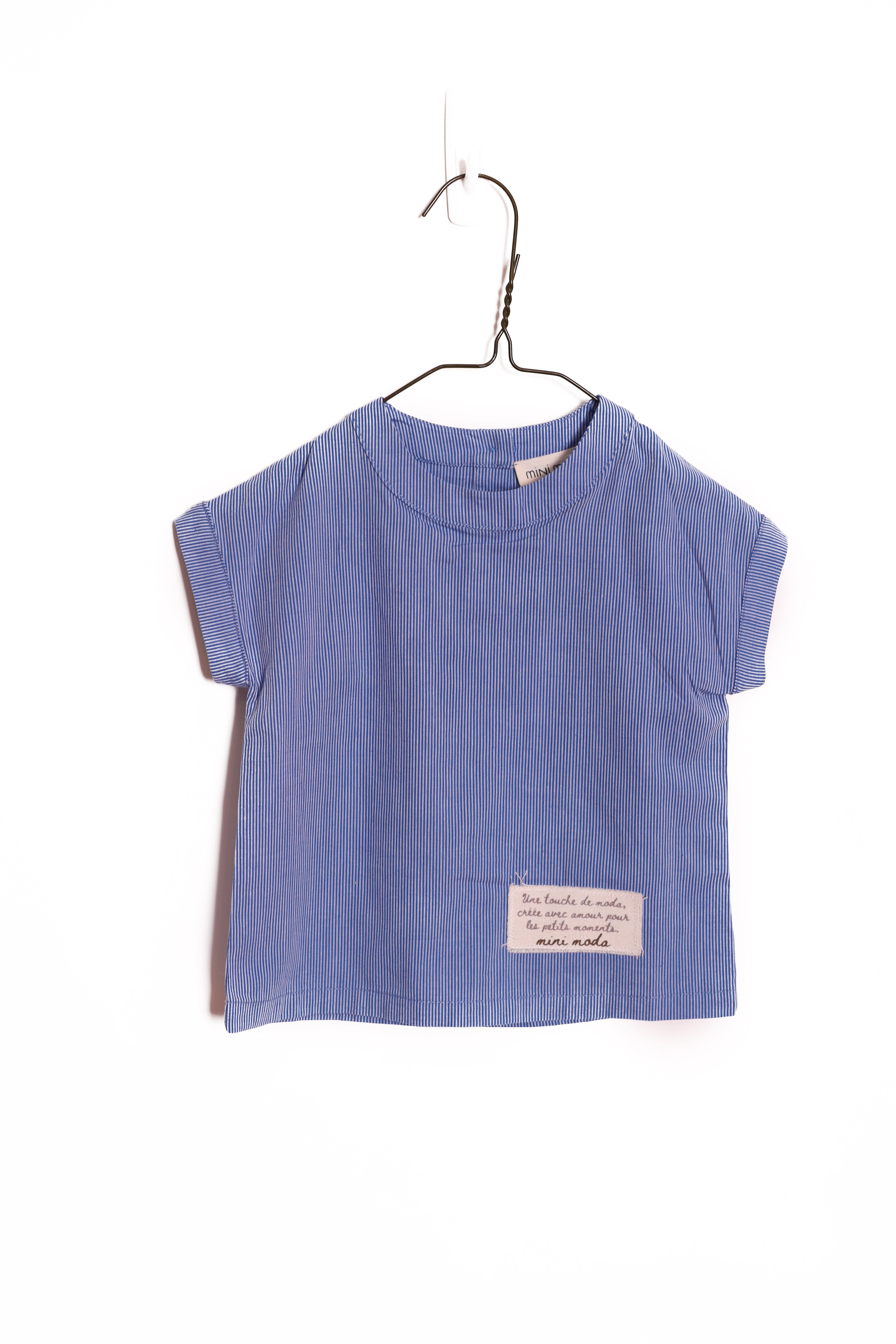 Maison Stripe Classic Top-Blue