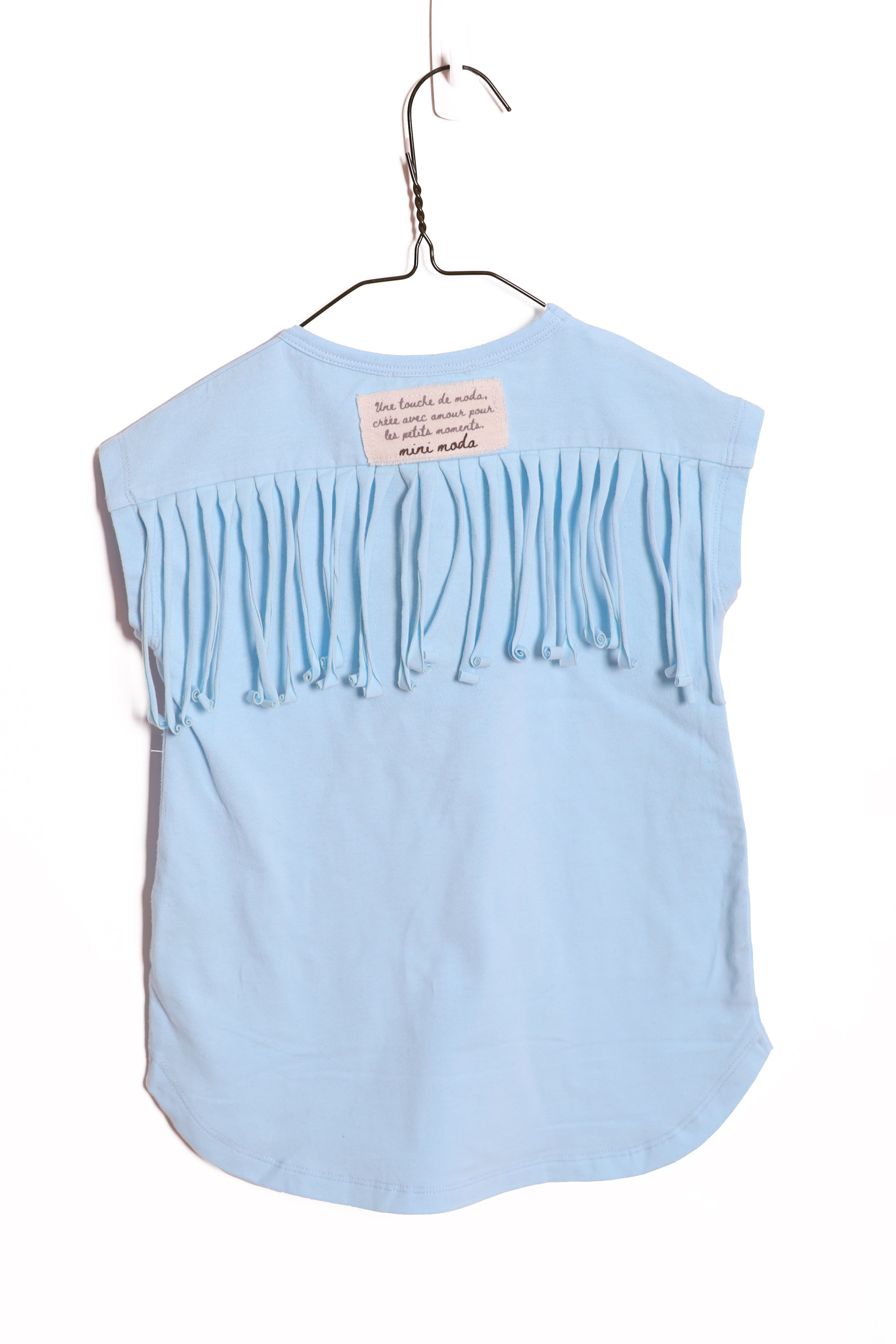 Girls Fringe Play Dress Sky Blue