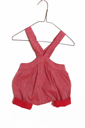 Maison Stripe Baby Romper- Red